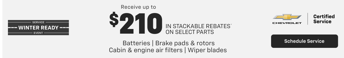Up to $210 in stackable rebates